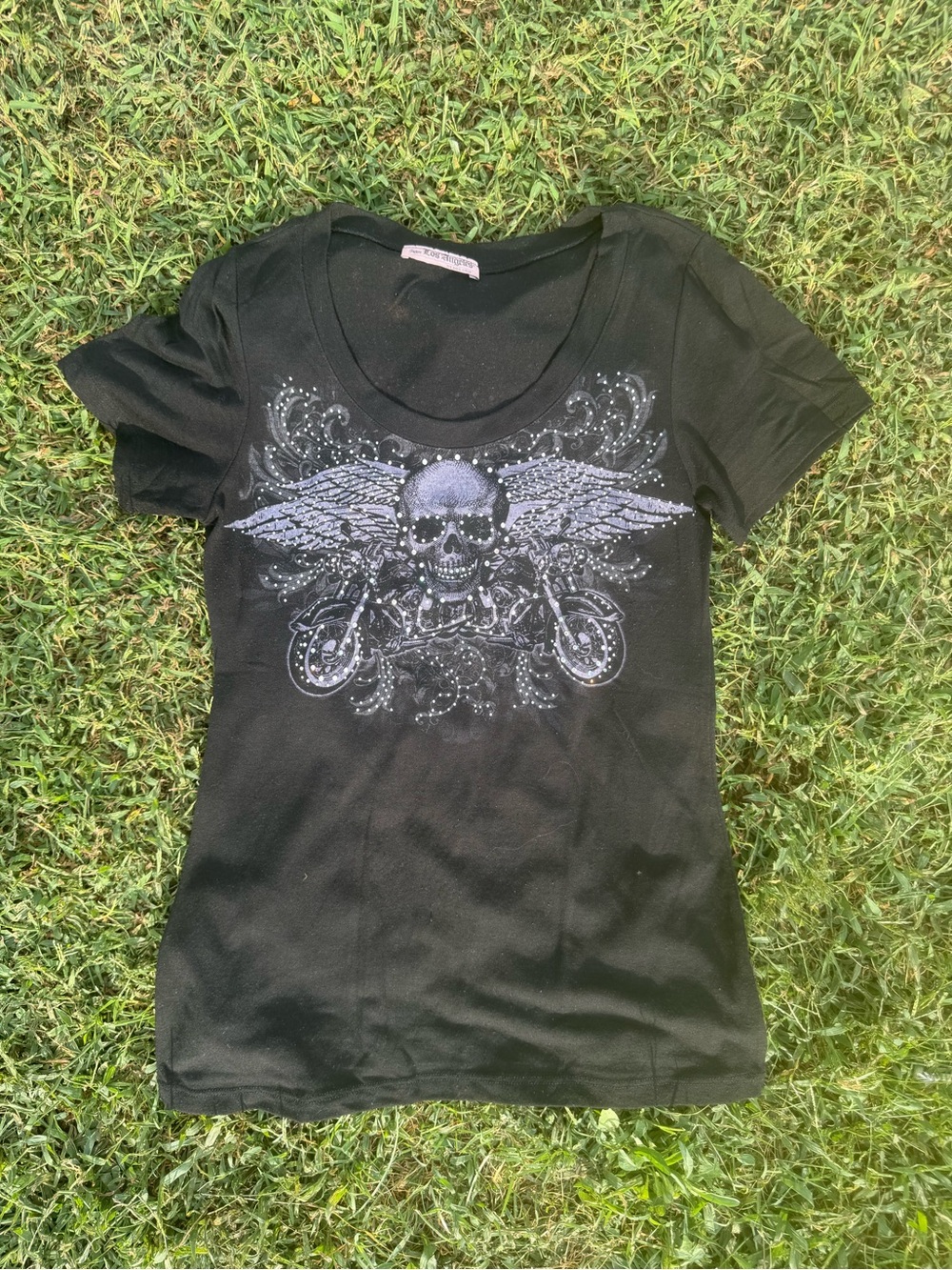 & Other Stories Black Short-Sleeve Skull & Wings Graphic Tee